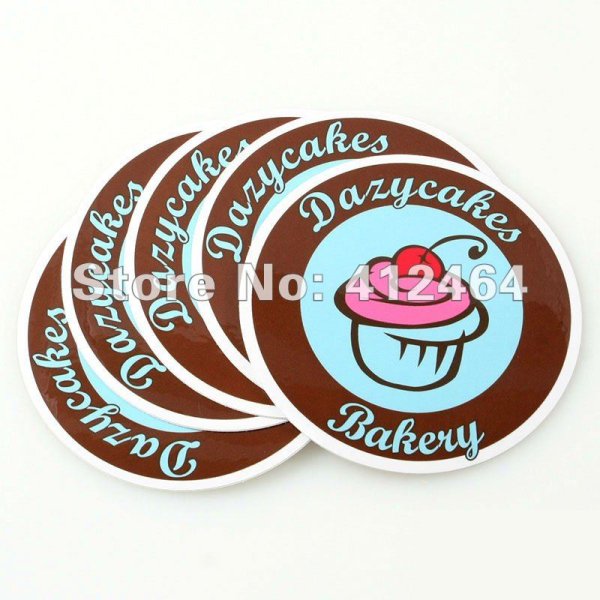 Стикеры полиграфия круглые