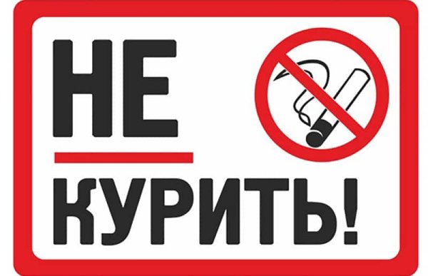 Наклейка курение запрещено 20*20