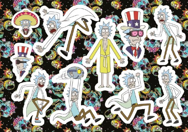 Наклейки стикербук Рик и Морти