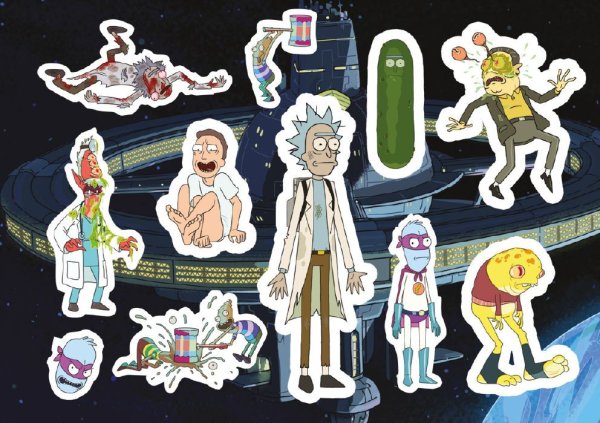 Наклейки стикербук Рик и Морти