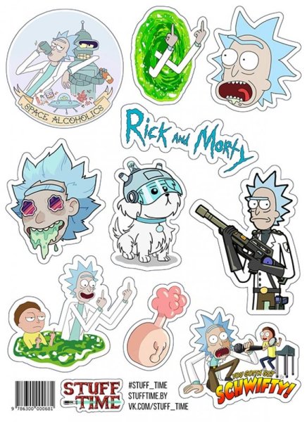 Стикер пак Рик и Морти