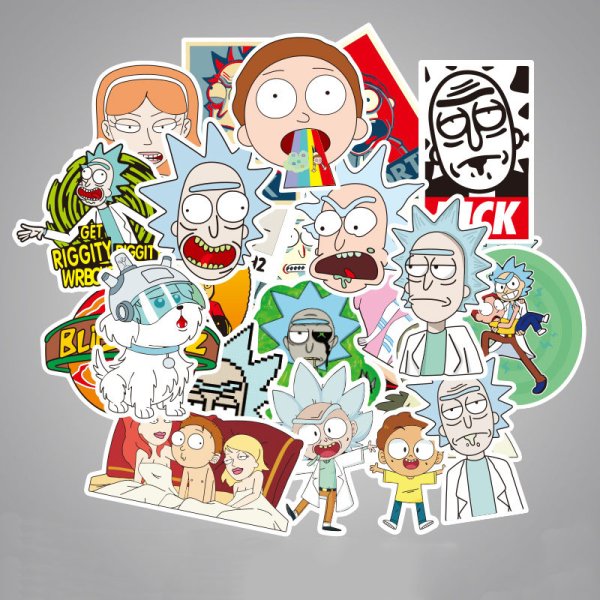 Наклейка на авто Рик и Морти