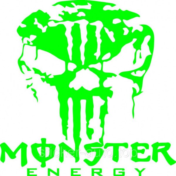 Наклейка Монстер черепом