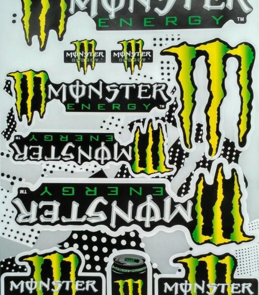 Блэк Монстер Энергетик наклейки
