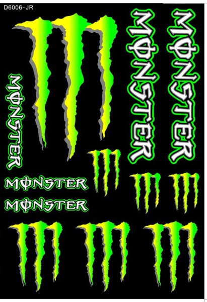 Наклейки Monster Energy на мотоцикл