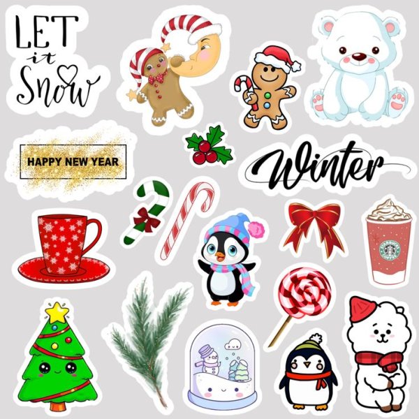 Стикеры зима