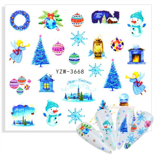 Наклейки зимние на воде фото