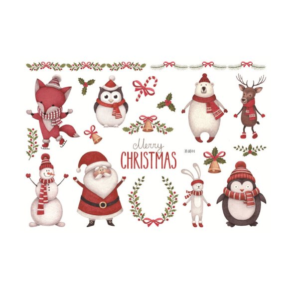 Наклейки новый год для ежедневника