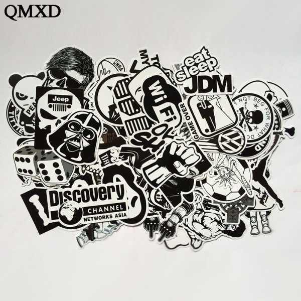 Стикеры черно белые