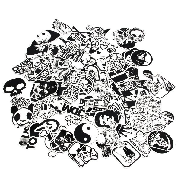 Наклейки черно белые