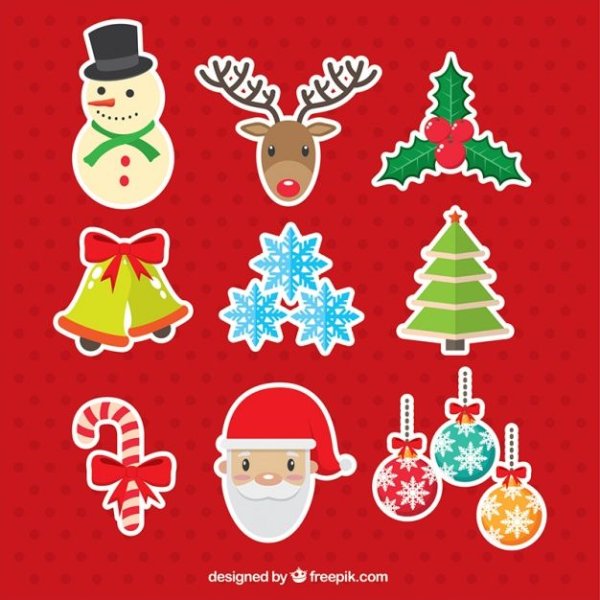 Зимние наклейки