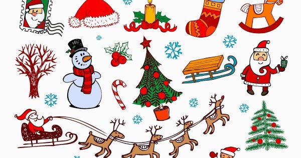 Маленькие новогодние рисунки