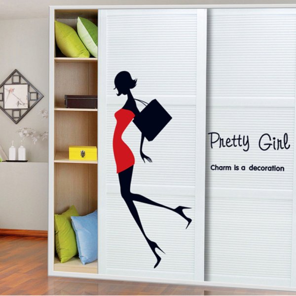 Виниловые наклейки на шкаф