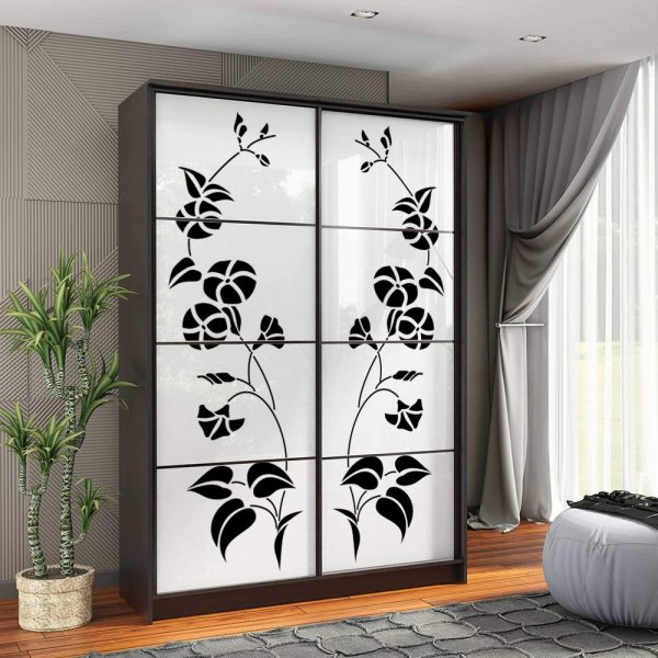 Наклейки на зеркало шкафа-купе