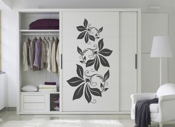 Наклейки на зеркало шкафа