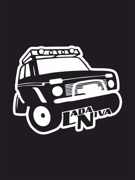 Наклейка Нива Шевроле на стекло