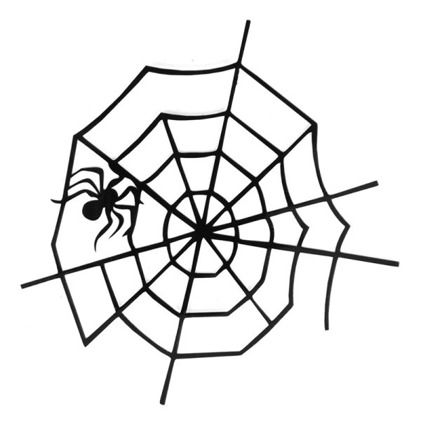 Наклейка паук на паутине