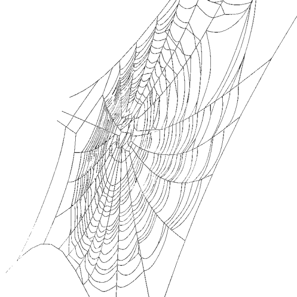 Паутина из наклеек на телефоне