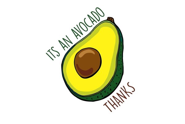 Наклейки для печати авокадо