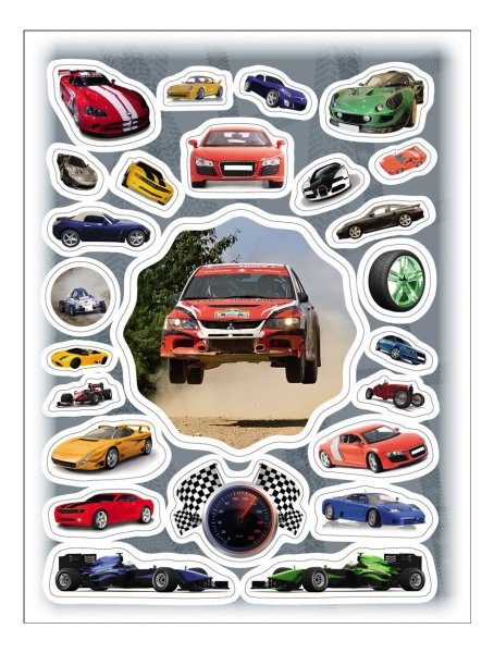 Стикерляндия 100 наклеек машины