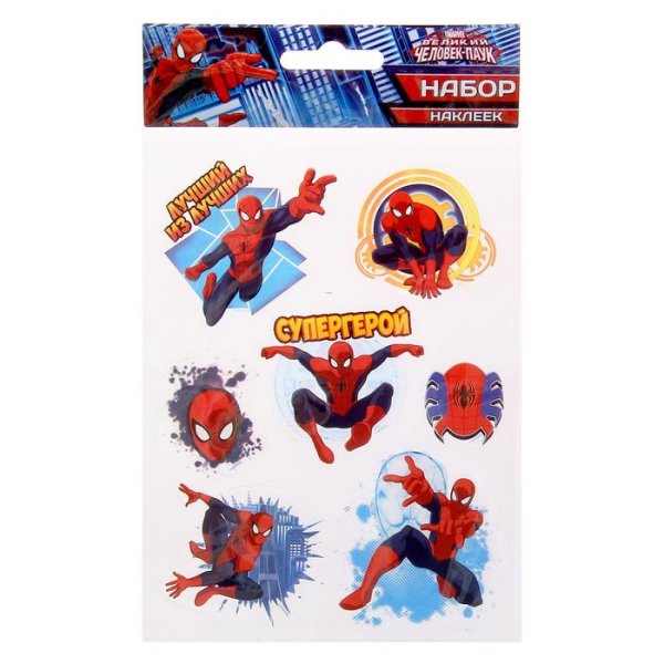 Этикетка человек паук