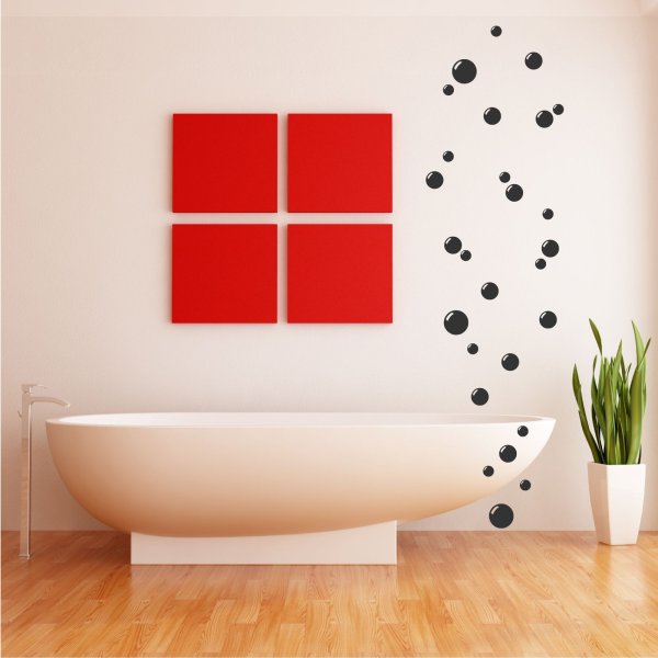 Настенные рисунки в ванной