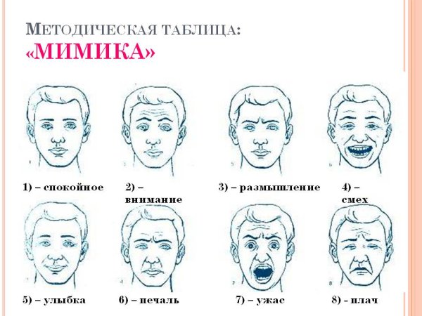 Мимика лица в схемах