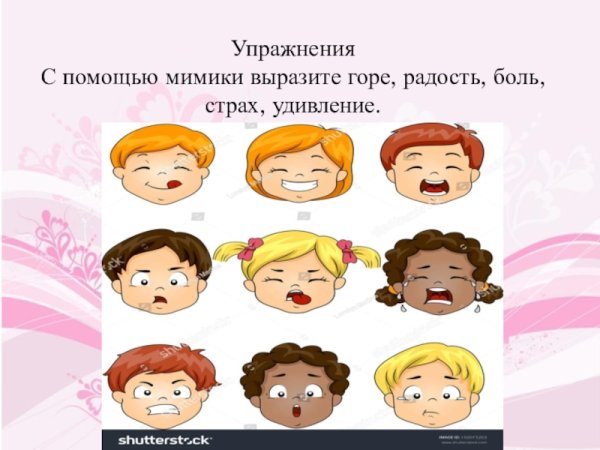 Мимические упражнения для дошкольников