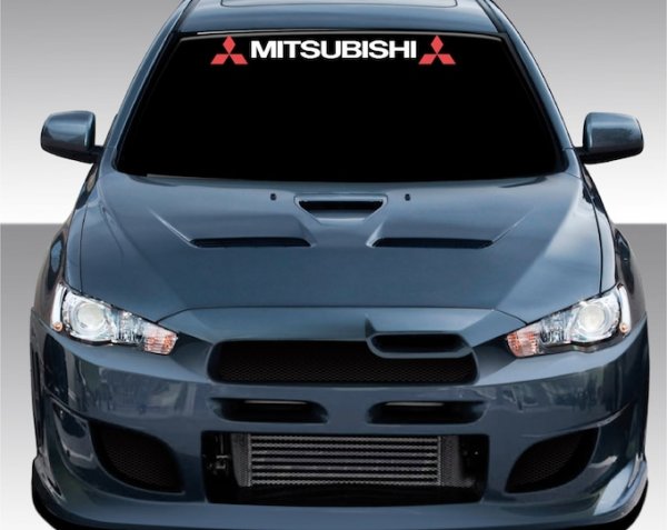 Наклейка на лобовое стекло Митсубиси Лансер 10