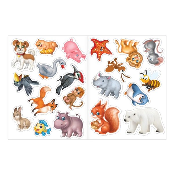 600 Наклеек животные Издательство Робинс