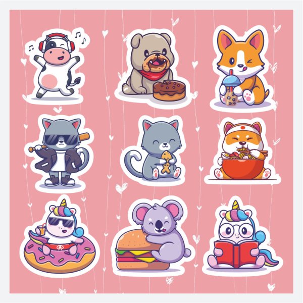 Животные (с наклейками)_