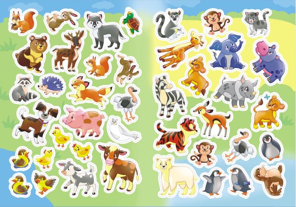 Наклейки "африканские звери"