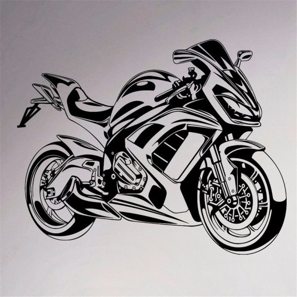 Роспись стены мотоцикл