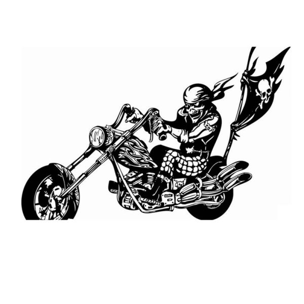 Наклейка мотоцикл на машину
