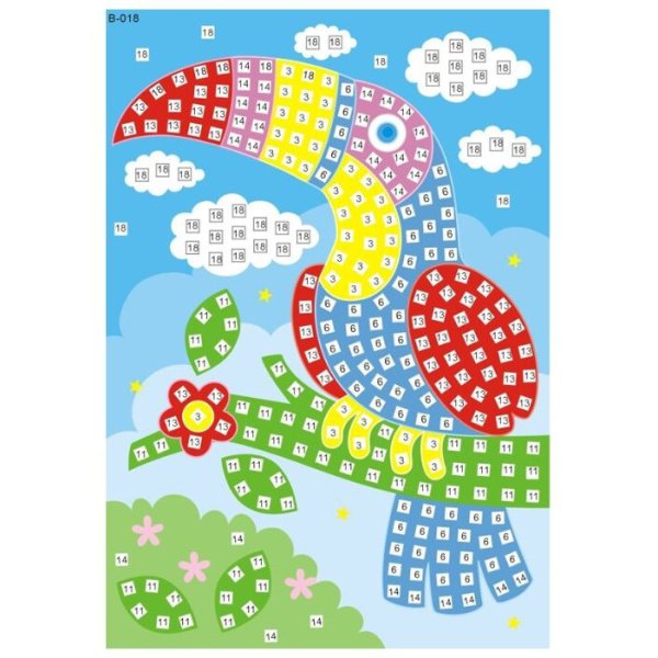 Color Kit мозаика - Стикеры Тукан