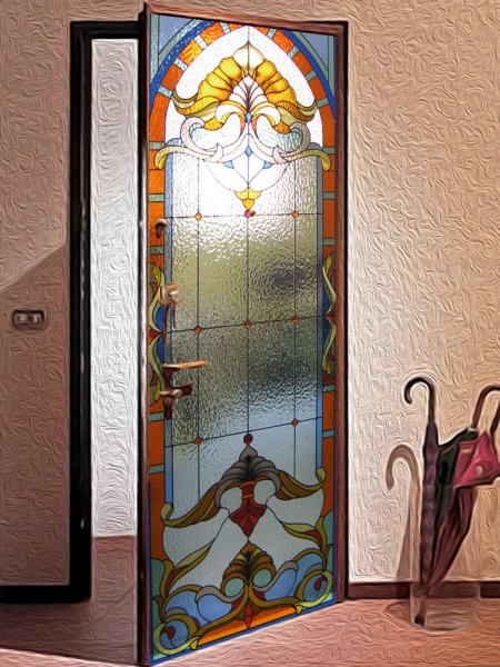 Декор на стекло двери