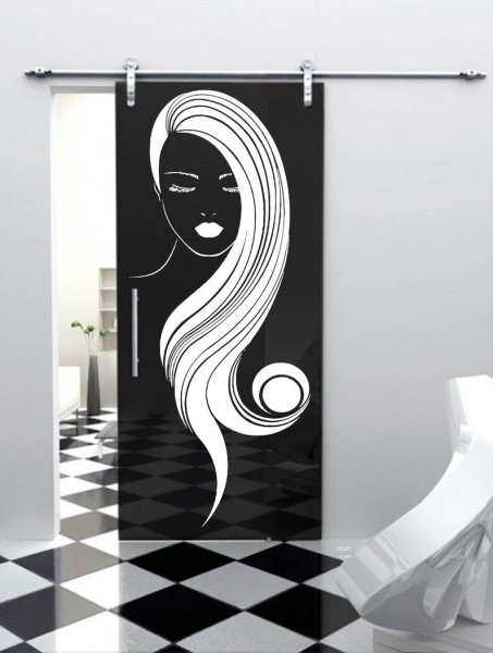 Наклейки на окна парикмахерской