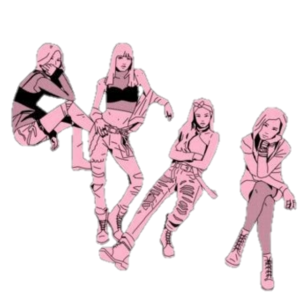 Блэк Пинк Стикеры