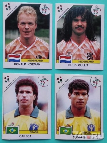 Panini наклейки футбол 1990