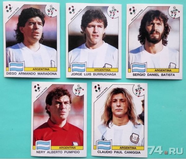 Наклейки ЧМ мира 1990 Панини