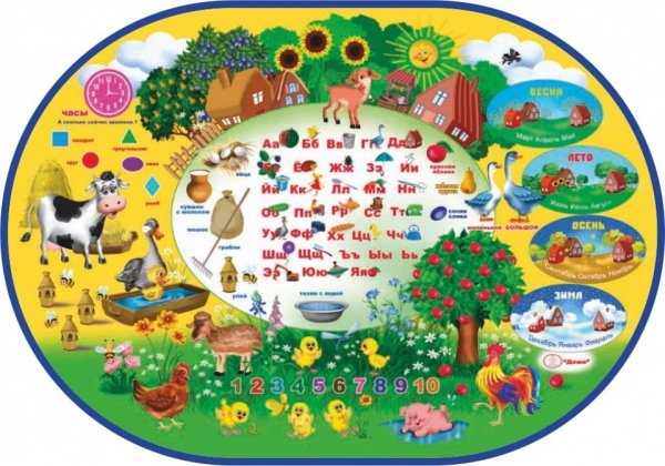 Комплект Дэми стол + стул овал веселая ферма