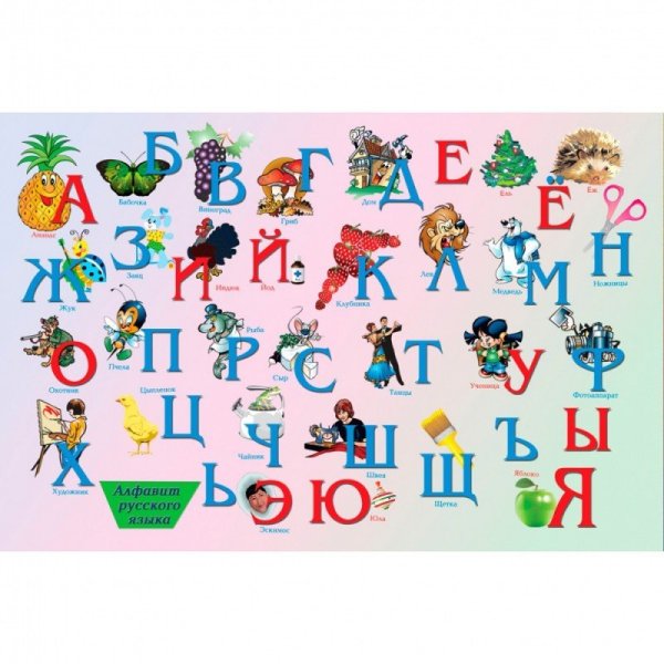 Наклейка на стол детский алфавит