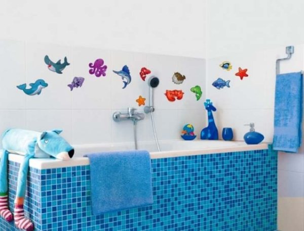 Наклейки на плитку в ванную для декора