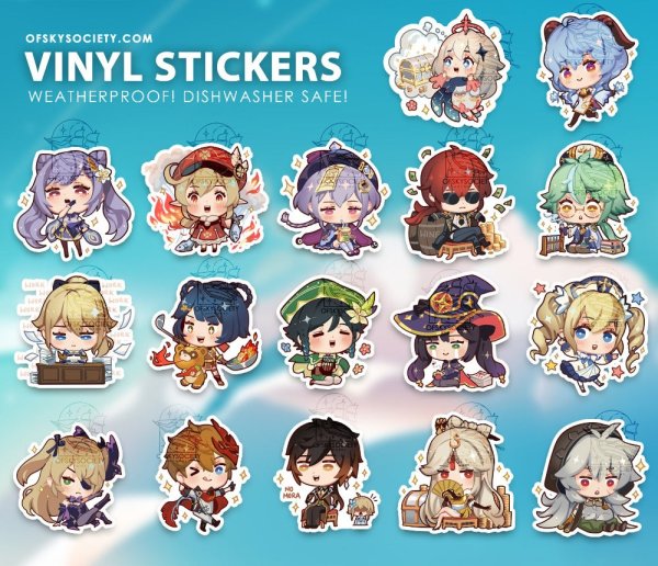 Стикеры Геншин Импакт Стикеры