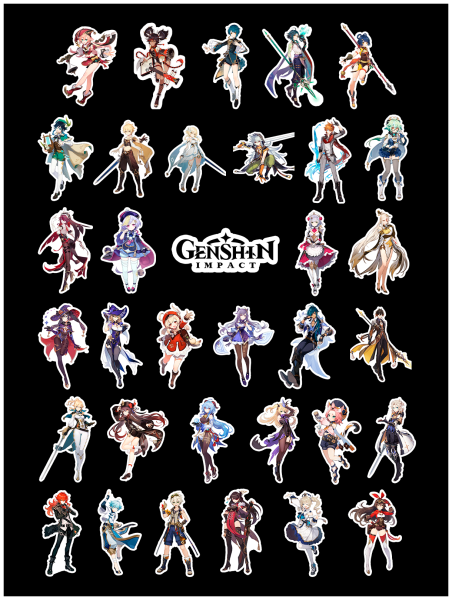 Наклейки Геншен ин пакт