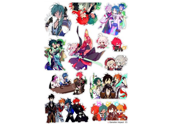 Наклейки Геншин Импакт