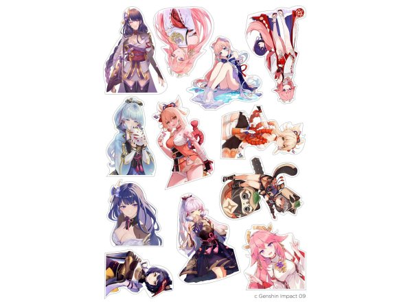 Венти Геншин Чиби Стикеры