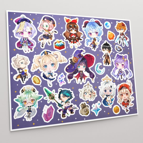 Genshin Impact наклейки