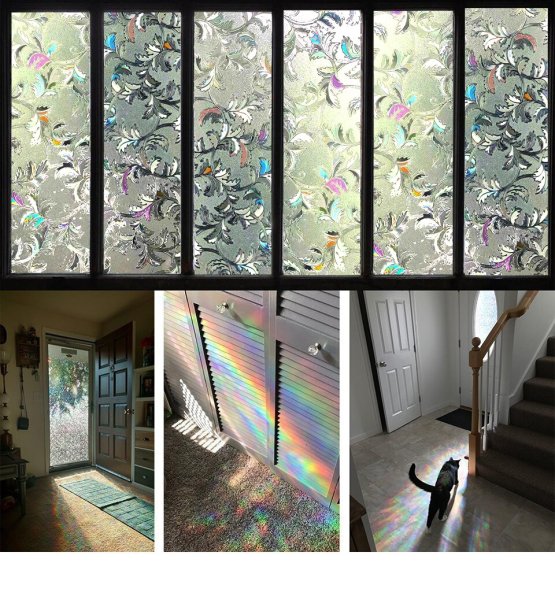 Наклейка отражающая радугу на окно Шеин