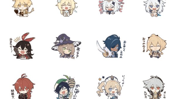 Genshin Impact наклейки